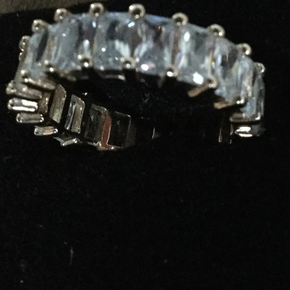 18K Gold-Plated Brass, Emerald Cut CZ Ring, New! - Picture 4 of 6